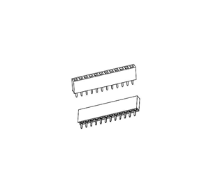 排母PH2.54*H7.1mm 单排U型180度系列